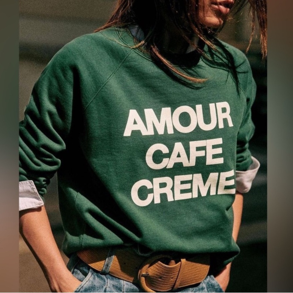 Sezane Amour Cafe Creme Sweatshirt